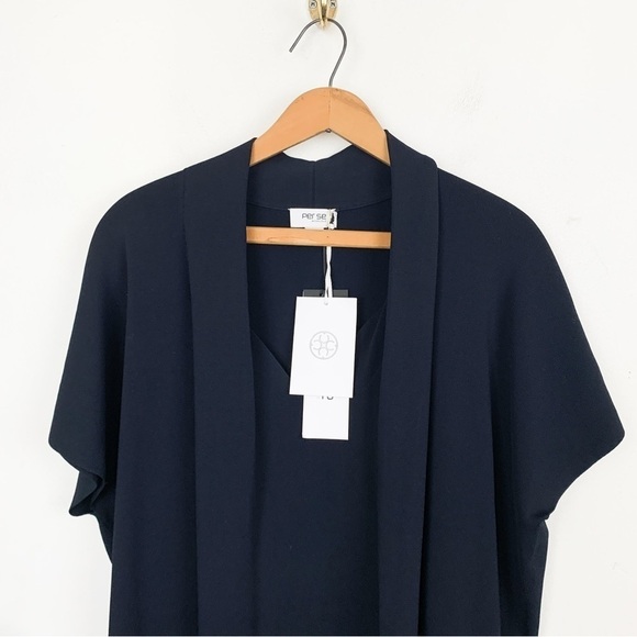 NWT Per Se by Carlisle Navy Blue Movie Star Draped Dress Sz XL - Picture 4 of 10